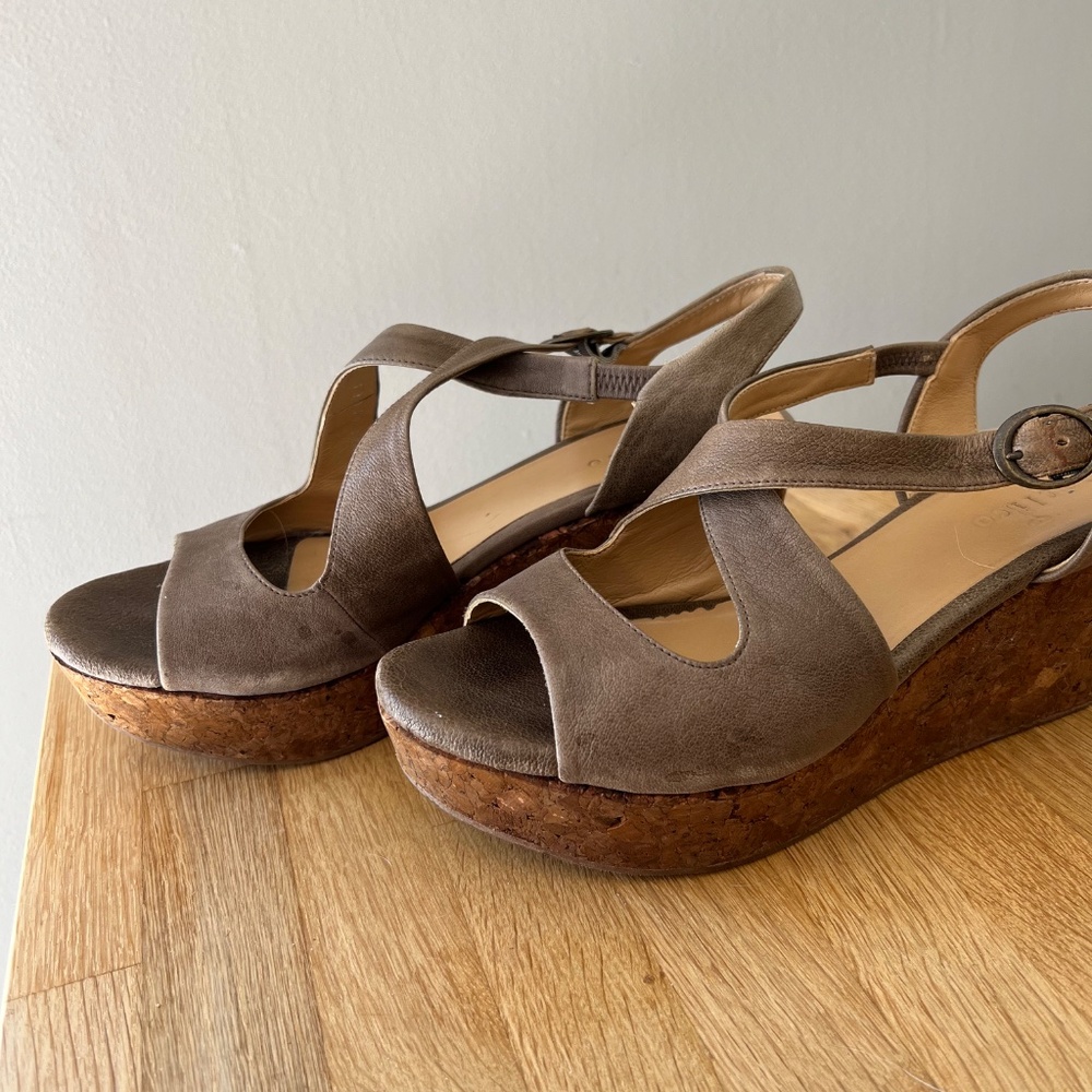 Coclico Leather Wedge Sandal